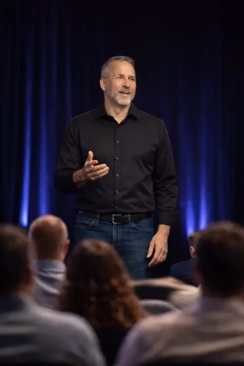 Dylan Boudreau speaking about executive leadership